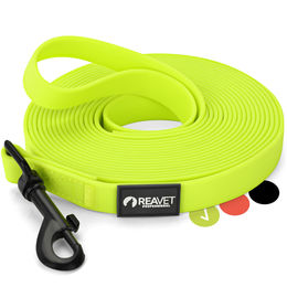 REAVET Schleppleine für Hunde 5m Neon Gelb wasserabweisend mit Silikon-Griff - 5 m – Bild 1 von 6