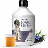 Produktbild von ReaVET Schwarzkümmelöl kaltgepresstes Ergänzungsfutter für Haut Fell und Immunsystem 500ml - 500 ml