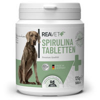 Produktbild von REAVET Spirulina Tabletten für Hunde zur Immunstärkung und Unterstützung von Haut & Fell 500 Stück