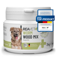 Produktbild von ReaVET Wormwood Mix Wurm-Kraut Kapseln für Hunde zur Unterstützung von Magen und Darm 50 Stück