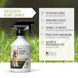 ReaVET Zeckenspray für Hunde gegen Zecken, Milben und Flöhe mit 500ml - 500 ml – Bild 1 von 7