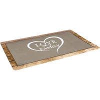 Produktbild von Rechteckige Bodenmatte Flamingo Shabby Chic in Weiß aus Synthetik