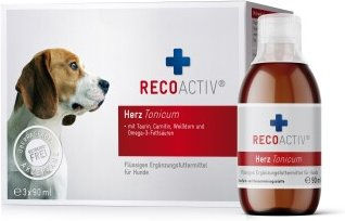 RECOACTIV Herz Tonicum Nahrungsergänzung für Hunde mit Taurin, L-Carnitin und Omega-3-Fettsäuren, 3 x 90 ml - 3 x 90 ml – Bild 1 von 6