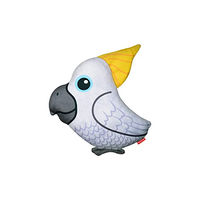 Produktbild von Red Dingo Durables Craig The Cockatoo Plüschspielzeug für Hunde in Rot und Weiß