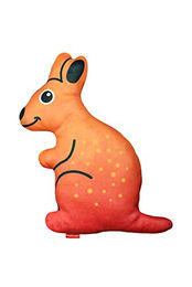Red Dingo DURABLES Kath The Kangaroo Ultra-Durable Plüschspielzeug für Hunde in Rot und Orange – Bild 1 von 3
