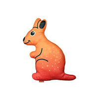 Produktbild von Red Dingo DURABLES Kath The Kangaroo Ultra-Durable Plüschspielzeug für Hunde in Rot und Orange