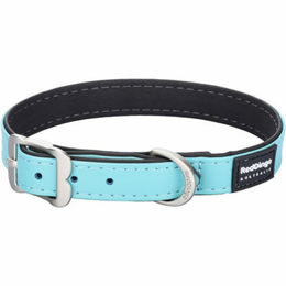Produktbild von Red Dingo Halsband Elegant aus Kunstleder in Türkis 25 mm x 40-50 cm