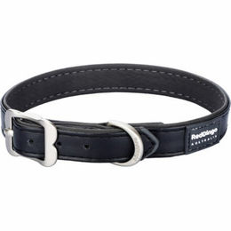 Produktbild von Red Dingo Halsband Mini XS aus Kunstleder Schwarz 12 mm x 20-25 cm