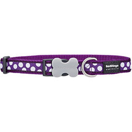 Red Dingo Hundehalsband aus Nylon in Größe XS, lila-weiß gepunktet – Bild 1 von 3