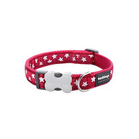 Produktbild von Red Dingo Hundehalsband Mini aus Nylon in Rot/Weiß Größe XS (20-32 cm)