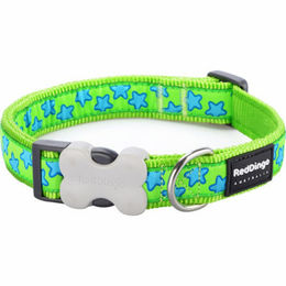 Red Dingo Hundehalsband Sternenmuster Grün Nylon Größe XS 20-32 cm – Bild 1 von 2