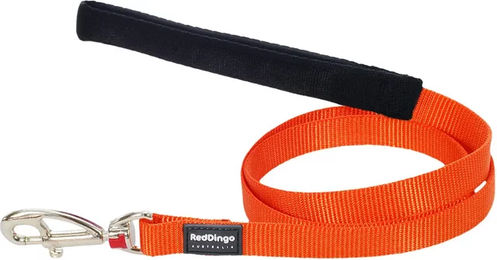 Produktbild von Red Dingo Hundeleine aus Gurtband in Orange für erwachsene Hunde mit 15m Länge