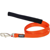 Produktbild von Red Dingo Hundeleine aus Gurtband in Orange für erwachsene Hunde mit 15m Länge