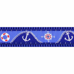 Produktbild von Red Dingo Hundeleine aus Nylon 25 mm x 2 m Nautisch Dunkelblau - 2 m