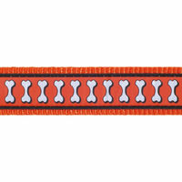 Produktbild von Red Dingo Hundeleine aus Nylon Bones Rfx Orange 20 mm x 2 m - 2 m