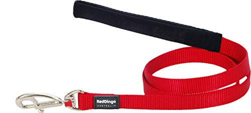 Produktbild von Red Dingo Hundeleine aus Nylon in Rot 20 mm x 1,2 m