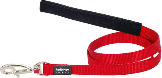 Produktbild von Red Dingo Hundeleine aus Nylon in Rot mit 120 cm Länge