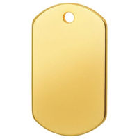 Produktbild von Red Dingo Hundemarke aus Edelstahl mit Titanbeschichtung in Gold rechteckig