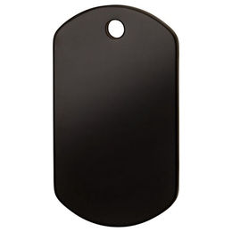 Produktbild von Red Dingo Hundemarke aus Edelstahl mit Titanbeschichtung in Schwarz für individuelle Gravur