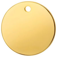 Produktbild von Red Dingo Hundemarke Titan beschichtet in Gold mit individueller Gravur Kreis