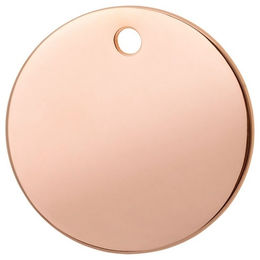 Produktbild von Red Dingo Hundemarke Titan beschichtet in Rosa mit individueller Gravur Kreis Größe S