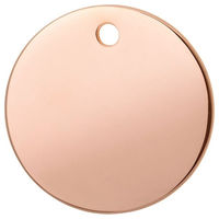 Produktbild von Red Dingo Hundemarke Titan beschichtet mit individueller Gravur Kreis Rosa