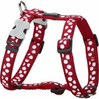 Produktbild von Red Dingo Sportgeschirr für Hunde aus Polyester Weiß mit roten Punkten 37-61 cm