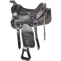 Produktbild von Red Horns Westernsattel für Pferde aus Leder in Schwarz