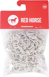 Produktbild von Red Horse Haarflechtgummis für die Mähne in Rot und Weiß