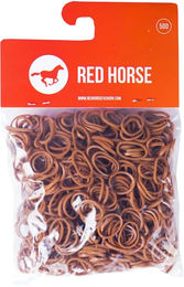 Produktbild von Red Horse Haarflechtgummis für Mähne und Schweif in Rot und Braun