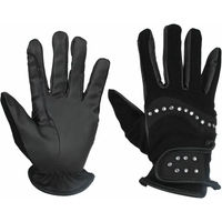 Produktbild von Red Horse Horka Bling Reithandschuhe Unisex in Rot und Schwarz Größe 8