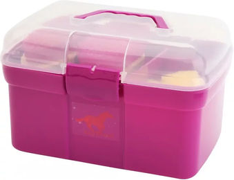 Produktbild von Red Horse Kleine Grooming-Box für Putzzeug aus Kunststoff in Rosa Größe S