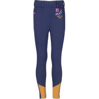 Produktbild von Red Horse Nina Reitleggings für Mädchen mit Full Grip in Blau