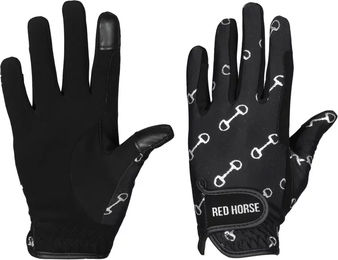 Produktbild von Red Horse Reithandschuhe aus Leder Schwarz Unisex Taille 8