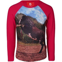 Produktbild von Red Horse Reitshirt Pixel in Rot aus Polyester Unisex