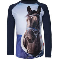 Produktbild von Red Horse Reitshirt Pixel Langarmshirt aus Baumwolle für Kinder ab 8 Jahren Unisex