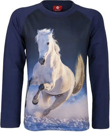 Produktbild von Red Horse Reitshirt Pixel Langarmshirt aus Baumwolle für Kinder Unisex