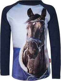 Produktbild von Red Horse Reitshirt Pixel Langarmshirt aus Baumwolle für Kinder Unisex Winter
