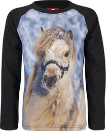 Produktbild von Red Horse Reitshirt Pixel Langarmshirt aus Baumwolle für Kinder Unisex Winter
