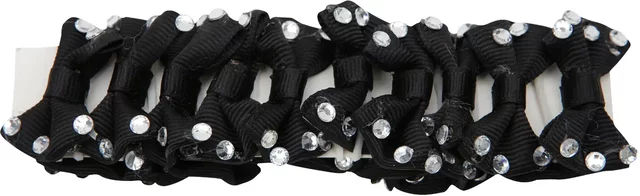 Red Horse Stoff-Strass Flechtknoten für Damen in Schwarz – Bild 1 von 1
