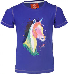 Produktbild von Red Horse T-Shirt für Kinder aus Baumwolle in Rot und Blau Größe 8 Jahre