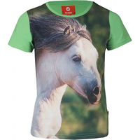 Produktbild von Red Horse T-Shirt für Kinder aus Baumwolle in Rot und Grün Größe 16 Jahre