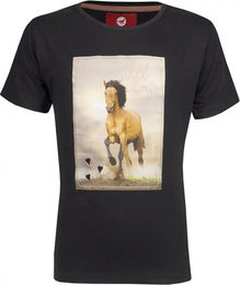 Produktbild von Red Horse T-Shirt für Kinder aus Baumwolle in Rot und Schwarz Größe 4 Jahre