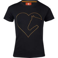 Produktbild von Red Horse Toppie T-Shirt aus Baumwolle für Damen und Herren in Rot und Schwarz