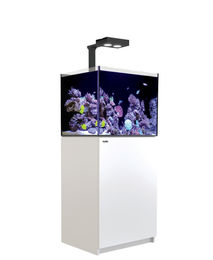 Produktbild von Red Sea REEFER 170 Deluxe G2 Meerwasseraquarium mit LED-Aufsetzleuchte und weißem Unterschrank