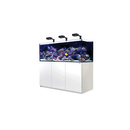 Red Sea REEFER 750 Deluxe G2 Meerwasseraquarium mit 3 x ReefLed 160 LED-Aufsatzleuchten und weißem Unterschrank – Bild 1 von 2