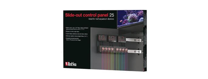 Produktbild von RED SEA Slide-out Control Panel 25 für Meerwasser in Schwarz und Holz