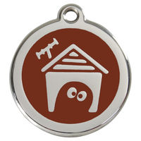 Produktbild von RedDingo Hundehütte mit individueller Gravur braun Größe M