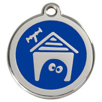Produktbild von RedDingo Hundehütte mit individueller Gravur Dunkelblau Größe S