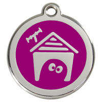 Produktbild von RedDingo Hundehütte mit individueller Gravur in Purple Größe L